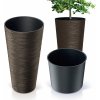 Květináč a truhlík Prosperplast Květináč FURU SLIM ECO WOOD 30cm kávový