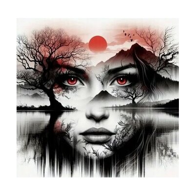 Norimpex diamantové malování Žena u jezera 30 x 40cm – Sleviste.cz