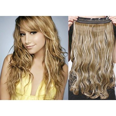 Clip in rychlopás 43cm vlnitý světlý melír – Sleviste.cz