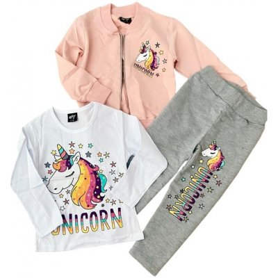 Volf dívčí tepláková souprava UNICORN JEDNOROŽEC s tričkem žlutá – Sleviste.cz