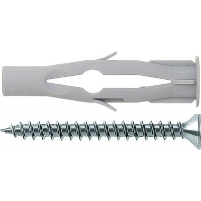 Univerzální hmoždinka Fischer FU 10x60 s vrutem, balení 4 ks – Sleviste.cz