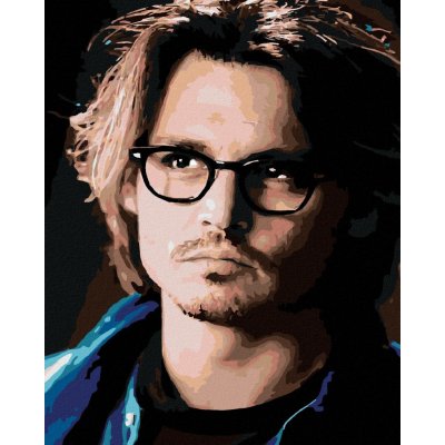 zuty Malování podle čísel Johnny Depp 80 x 100 cm vypnuté plátno na rám 8596530015635 – Zboží Dáma