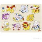 Goki Puzzle s mi úchytkami Mláďata zvířat II – Hledejceny.cz