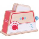 Dětský spotřebič Bigjigs dřevěný toaster s puntíky