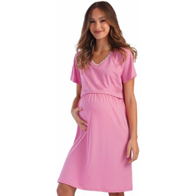 Těhotenská košilka s decentními otvory na kojení 1C3686 růžová – Zbozi.Blesk.cz