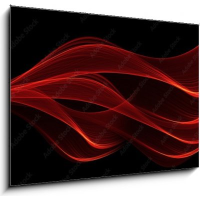 Obraz 1D - 100 x 70 cm - red glow energy wave. lighting effect abstract background with c červená zářivá energetická vlna. světelný efekt abstraktní pozadí s c – Zboží Mobilmania