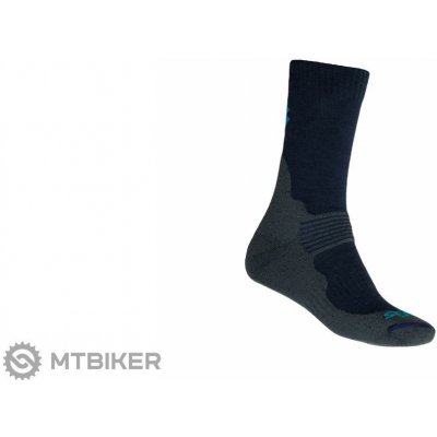 Sensor ponožky EXPEDITION Merino Wool tmavě modrá/šedá – Zboží Mobilmania
