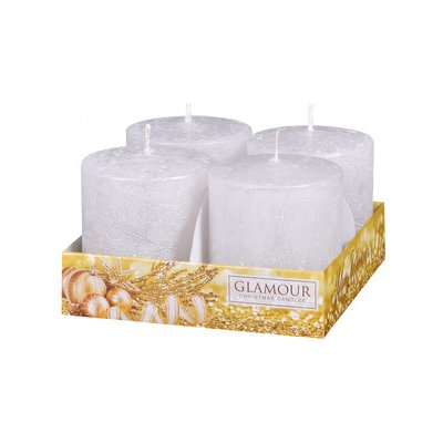 Nohel Garden Svíčky adventní rustikální metalická d6x7cm 4ks – Hledejceny.cz