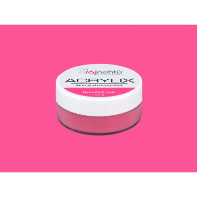 Ráj nehtů Akrylový prášek ACRYLIX Neon Pink Lady 7,5 g – Hledejceny.cz