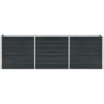 VidaXL Vyvýšený záhon pozinkovaná ocel 240 x 40 x 77 cm antracitový – Sleviste.cz