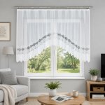 Dekorační oblouková krátká záclona na žabky MODESTA 120 bílá 250x120 cm MyBestHome – Hledejceny.cz