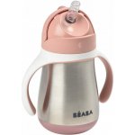 Beaba láhev Bidon s dvojitými stěnami Stainless Steel Straw Cup Old Pink růžová 250 ml – Zboží Dáma
