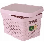 Curver Úložný box s víkem a puntíky Infinity 17 l růžová – Sleviste.cz