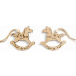 DECOLED Dřevěná vánoční ozdoba kůň houpací 7 cm, závěsná, balení 2 ks – Hledejceny.cz