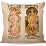 Matějovský Alfons Mucha Moet béžový 40 x 40 cm – Zbozi.Blesk.cz
