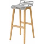 SoBuy FST76-HG s podnožkou Rubber Wood grey výška sedadla 78 cm – Zboží Mobilmania