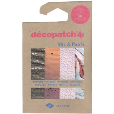 décopatch Papíry na decoupage 4 ks kolekce č.43 – Zboží Dáma