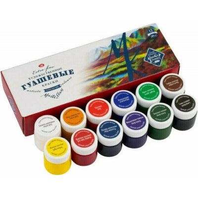 Neva Palette Sonet Studio Gouache Colours kvašové barvy v kelímkách klasické 12 x 40 ml – Sleviste.cz