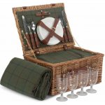 Willow Direct Piknikový koš GREEN CLASSIC proutěný pro 2 osoby s dekou – Zboží Dáma