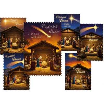 MFP Pohlednice vánoční 182 E výsek+UV+glitr – Zboží Dáma