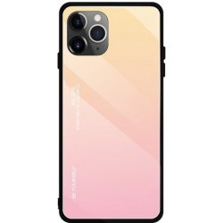 Pouzdro AppleKing se skleněnou zadní stranou iPhone 11 Pro - růžovozlaté