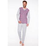 Taro Roman New pyžamo dlouhé nadměrné šedé