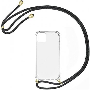 Pouzdro Jelly Case Rope Case Huawei P40 Lite E na krk - černé
