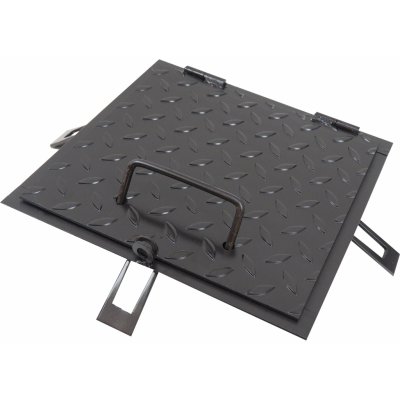 TOPTRADE poklop šachtový, ocelový, lakovaný, 600 x 600 mm, černý – Zboží Dáma