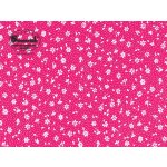 Soonrich látka na patchwork bílé kytky na růžové ptw131 – Zboží Dáma