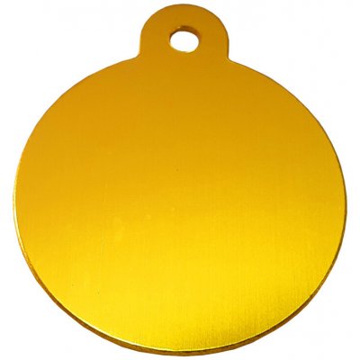Bafpet Oboustranná psí známka kolečko Žlutá 1,9cm 02M – Zboží Mobilmania