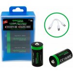 PATONA nabíjecí baterie LR14 (C) Li-lon 2300mAh 1,5V s USB-C nabíjením, 2ks v balení – Sleviste.cz