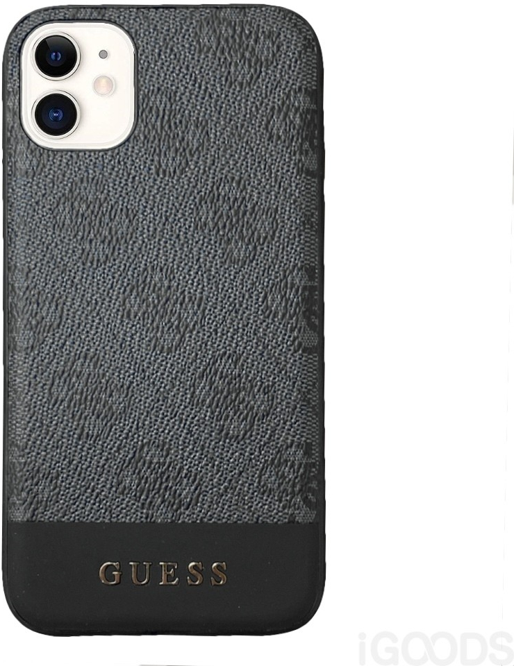 Pouzdro Guess 4G Stripe iPhone 11 šedé