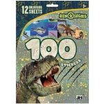 Dinosauři 100 samolepek s omalovánkovými listy – Zboží Mobilmania