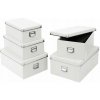 Úložný box Zeller Boxy s víkem 17951 bílé 5 ks