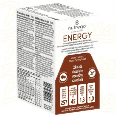 NUTREGO ENERGY PŘÍCHUŤ ČOKOLÁDA POR SOL 4X80G – Hledejceny.cz