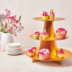 FunCakes Stojan na cupcakes 3 patra zlatý – Zboží Dáma