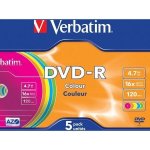 Verbatim DVD-R 4,7GB 16x, Advanced AZO+, slimbox, 5ks (43557) – Hledejceny.cz