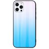 Pouzdro a kryt na mobilní telefon Apple Pouzdro AppleMix Apple iPhone 12 Pro Max - barevné přechod a lesklé efekt - gumové / skleněné - modré / růžové