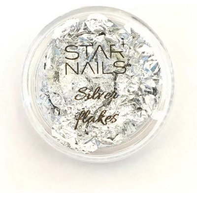 Starnails Silver Flakes zdobicí vločky stříbrná – Hledejceny.cz