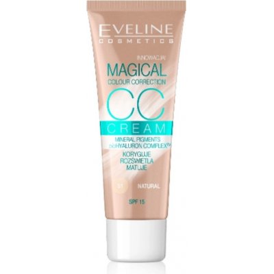 Eveline Magical Colour Correction CC Cream SPF15 50 Light Beige CC krém proti nedokonalostem pleti 30 ml – Zboží Dáma
