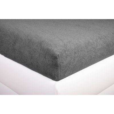 Aaryans Economy Froté prostěradlo tmavě šedé 180x200 – Sleviste.cz