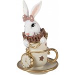 Clayre & Eef Dekorace bílý králík v šálku - 8*8*14 cm – Hledejceny.cz