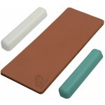 Beavercraft Leather Strop for Honing with two Polishing Compounds Green, White – Zboží Mobilmania