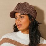 Manšestrový baret s kšiltem čokoládová – Hledejceny.cz