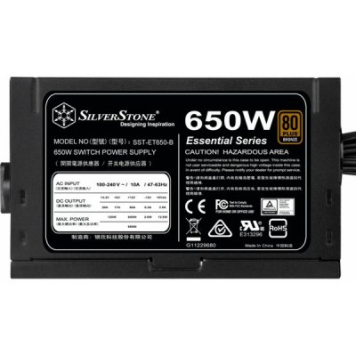 SilverStone Essential Series ET650 650W SST-ET650-B v1.4 – Zboží Mobilmania