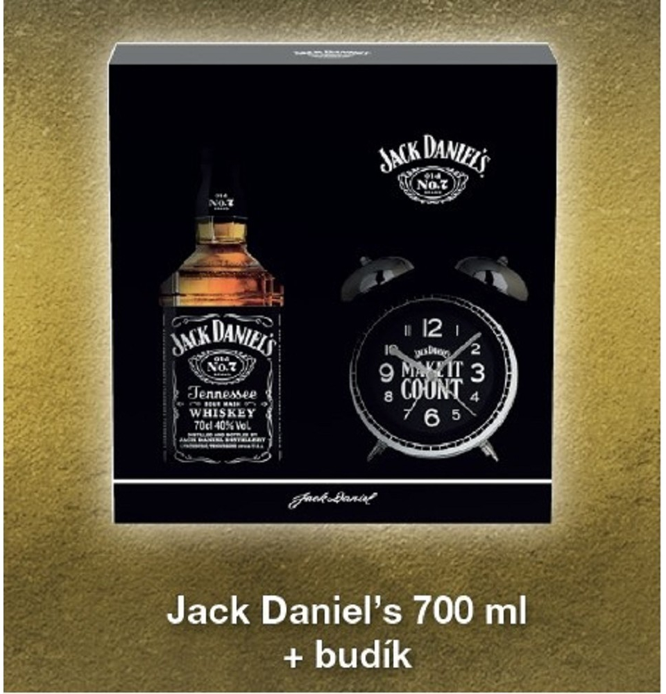 Jack Daniel\'s 40% 0,7 l (dárkové balení budík)