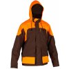 Army a lovecká bunda, kabát a blůza Bunda Solognac nepromokavá Renfort 520 hnědo-oranžová fluorescenční