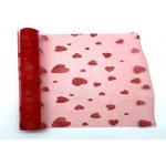 Organza 30 36cm x 5y glitrovaná červená – Zboží Mobilmania