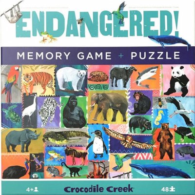 Crocodile Creek a paměťová hra Ohrožené druhy 48 dílků / Memory Game & Endangered 48 pc – Zbozi.Blesk.cz