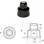 Kovoinox Krytka plastová na matice a šrouby M27, prodloužená, černá – Hledejceny.cz
